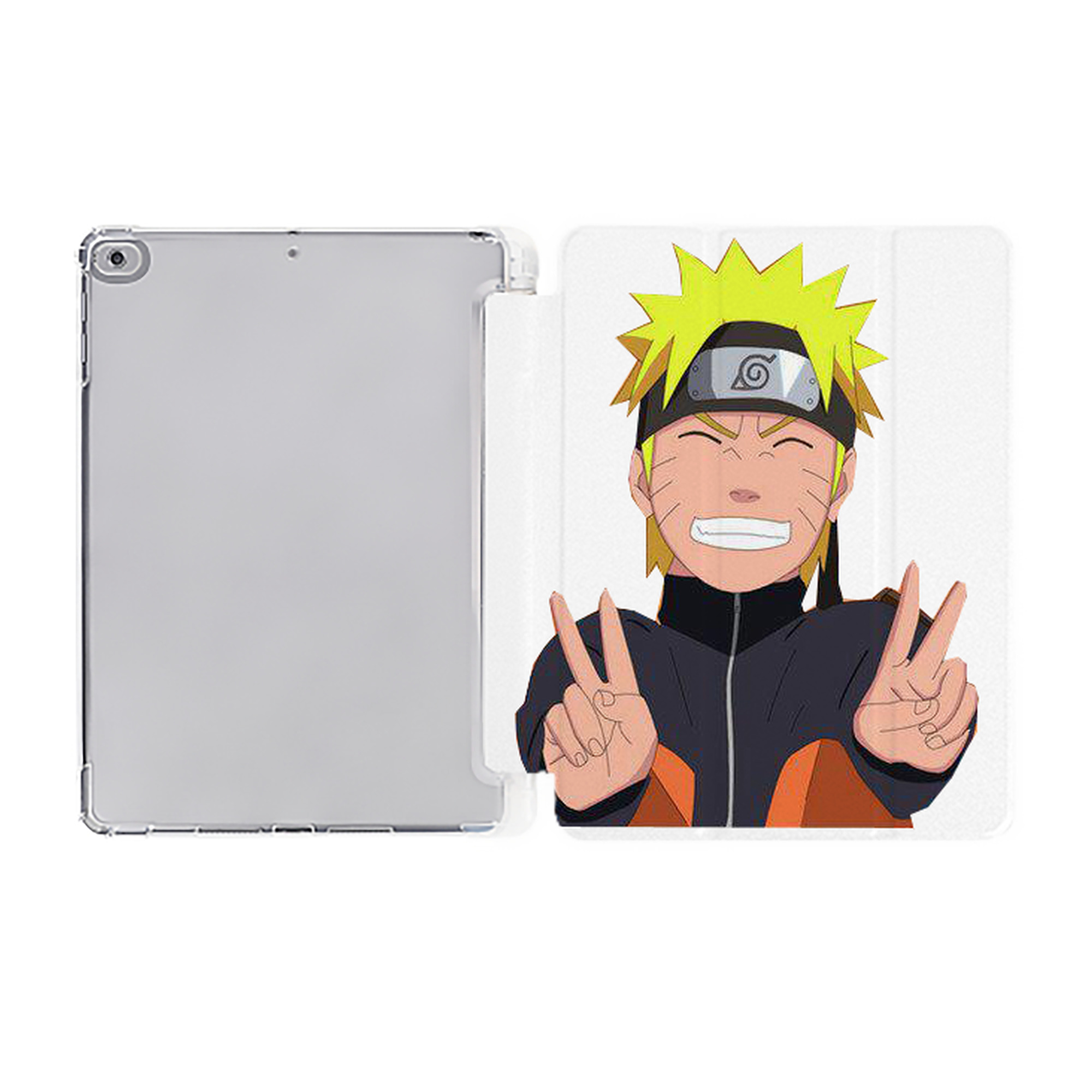 （画像用） NARUTO -ナルト- うずまき ナルト Uzumaki Naruto IPad ケース ペン収納付き 三つ折りスタンド PUレザー×シリコン 対応機種9.5/10.5/10.9インチ